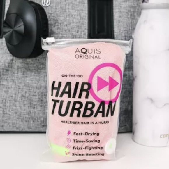 AQUIS Accessories - AQUIS ORIGINAL Hair Turban Travel Pack Healthier Hair In A Hurry Pink New